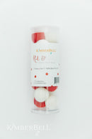 Wool Felt Balls Red & White