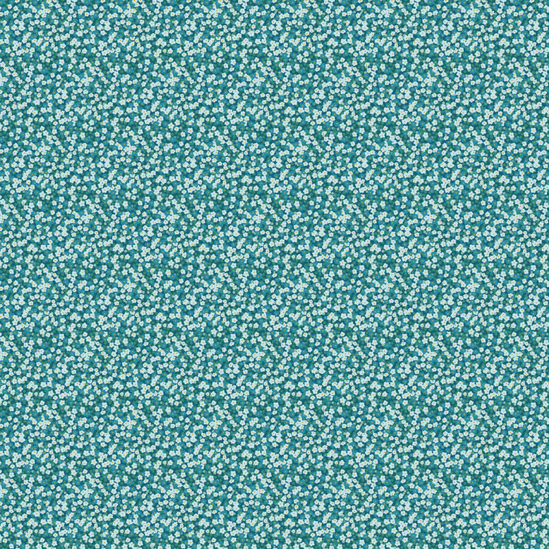 FIGO Fabrics, Florescence, Blossoms, Teal