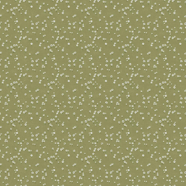 FIGO Fabrics, Humblebee, Daisies, Green