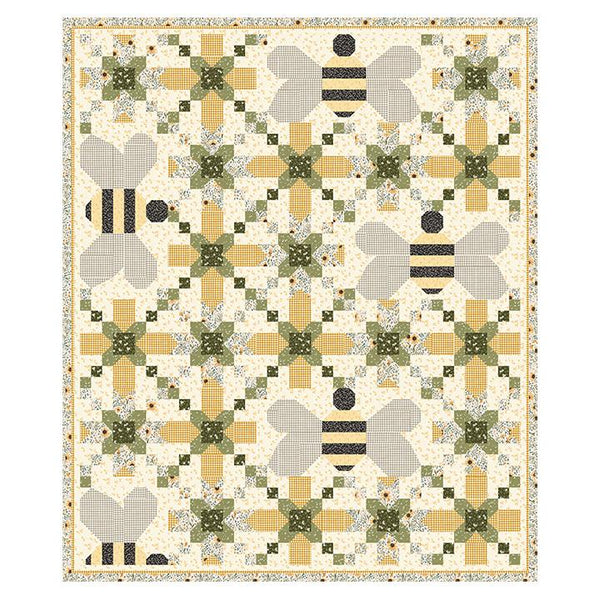 FIGO Fabrics, Humblebee Quilt Kit 85" X101"