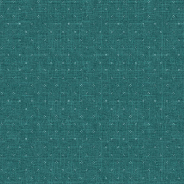 FIGO Fabrics, Stash Blenders, Stitches, Teal