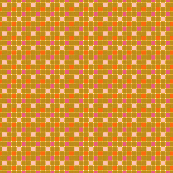 FIGO, Sarah Hearts, Joyful June, Gingham, Ochre