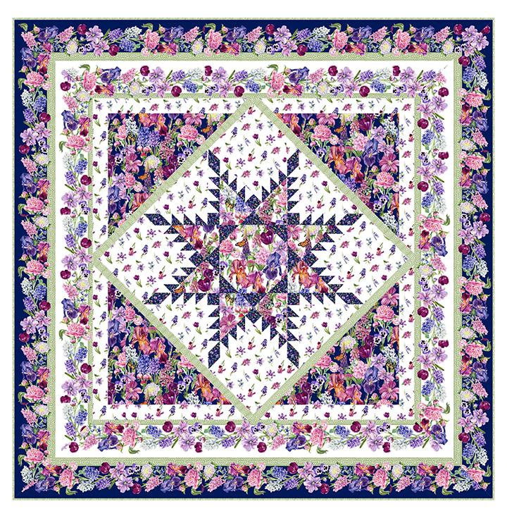 Feathered Star Quilt Pattern, Deborahs Garden Collection