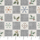 Figo Fabrics, Cozy Cubs, Holiday Check, Gray & Cream