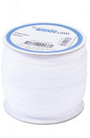 Fold-over Elastic by the yard, White