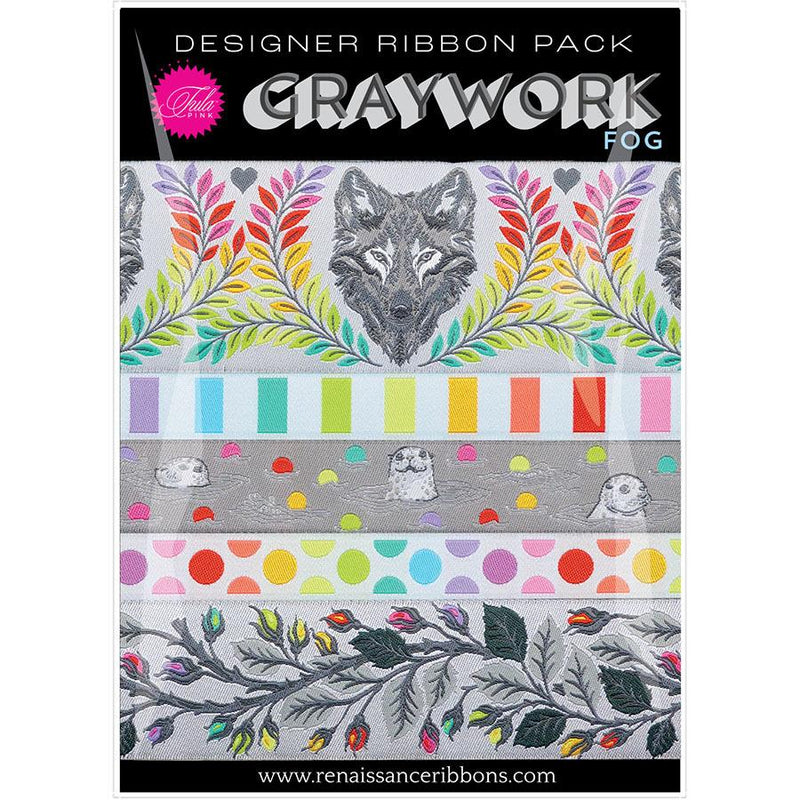 Freee Spirit, Graywork Ribbon Card, Fog
