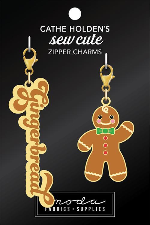 Gingerbread Man Zipper Charms