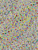 Glass Beads, Wide Backing, Multi Dots on Gray