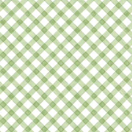 Henry Glass Fabrics, Berrylicious, Green Bias Check