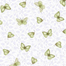 Henry Glass Fabrics, Berrylicious, Green Butterflies