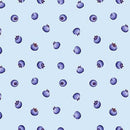 Henry Glass Fabrics, Berrylicious, Tossed Berries on Blue
