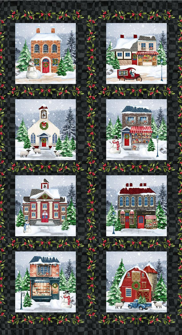 Henry Glass, Hollyville Manor, Block Panel, 24" X 43"