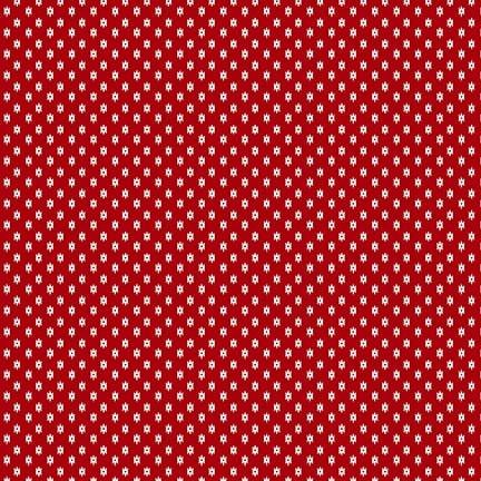 Henry Glass, Old Glory, Small Geometric, Red