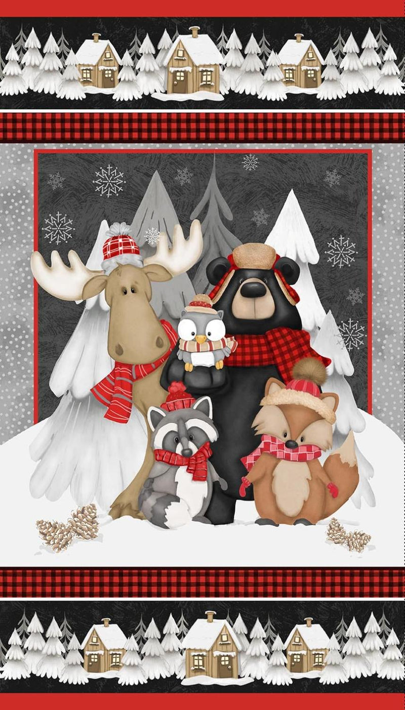 Henry Glass, Pinecone Ridge Lodge, 24" X 42" Panel