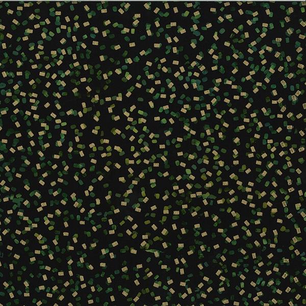 Hoffman, Bali Batik, Confetti Deep Emerald/Gold