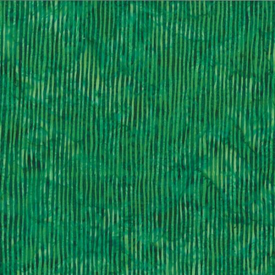 Hoffman Bali Batik , Skinny Stripes, Emerald