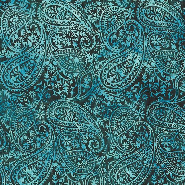 Hoffman, Bali Batiks, 2386-380, Paisley, Mineral