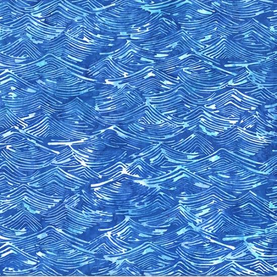 Hoffman Challenge Batik, Bali Batiks, Wave, Robins Egg