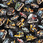 Hoffman Fabrics, Hammer Down, Tossed Trucks