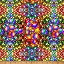 Hoffman Fabrics, Yuletide Blooms, Baubles, Rainbow