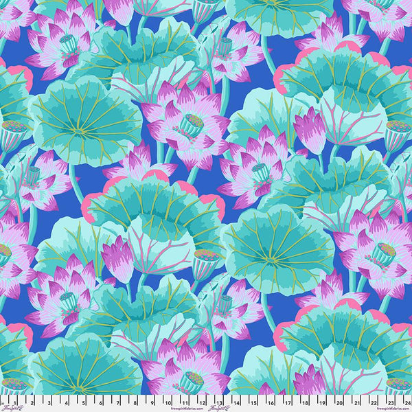 Kaffe Fassett Collective, August 2025, Lake Blossoms, Turquoise