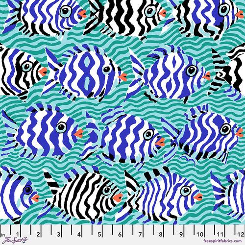 Kaffe Fassett Collective, August 2025, Minnows, Aqua
