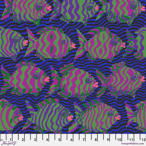Kaffe Fassett Collective, August 2025, Minnows, Blue