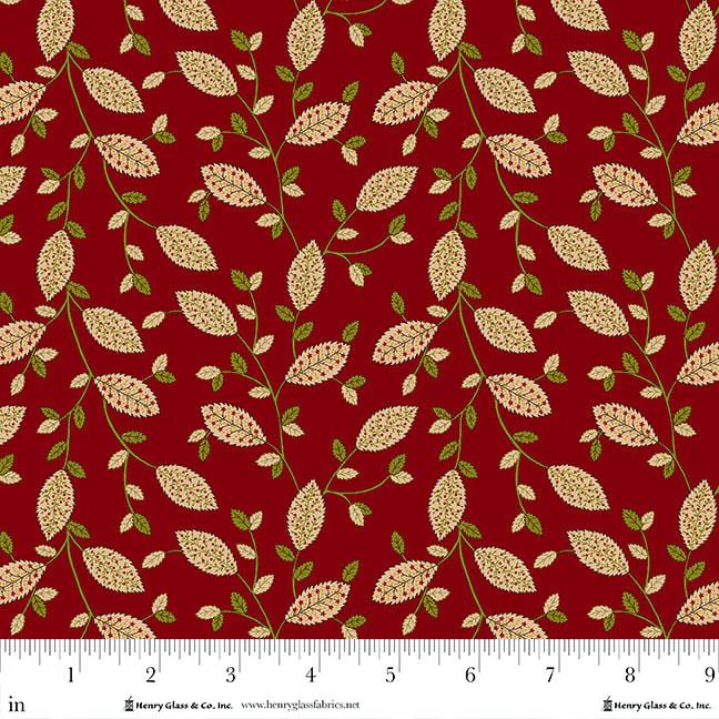 Kim Diehl, Baubles & Balsam, Fancy Holiday Leaves, Cranberry