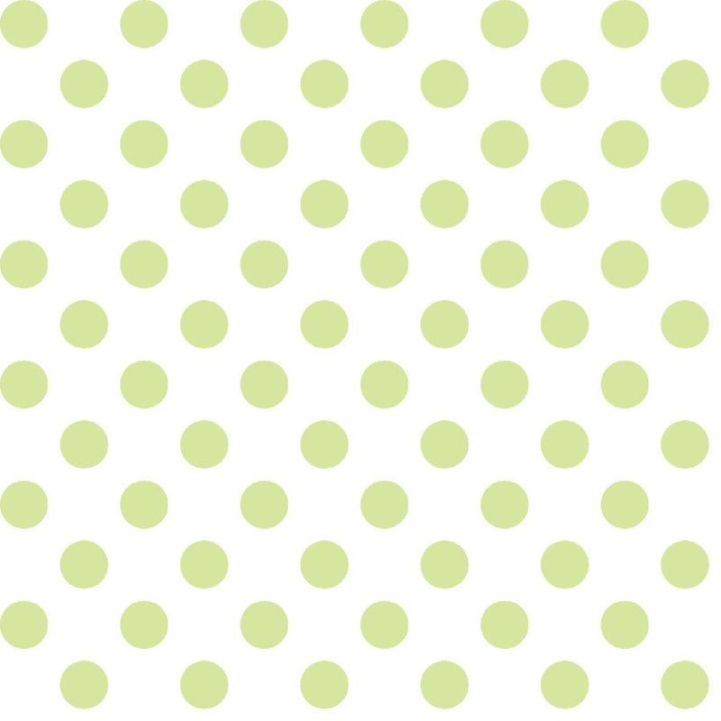 Kimberbell Basics from Maywood Studio, MAS8216-G2. Large Green Dots on White