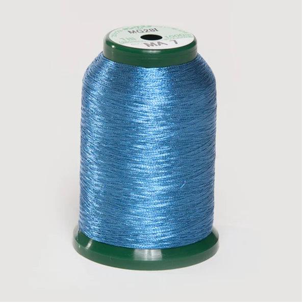 King Star Metallic Thread, MA7 Pacific Blue