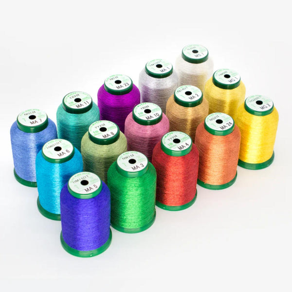 Kingstar Metallic 15 Color Thread Set