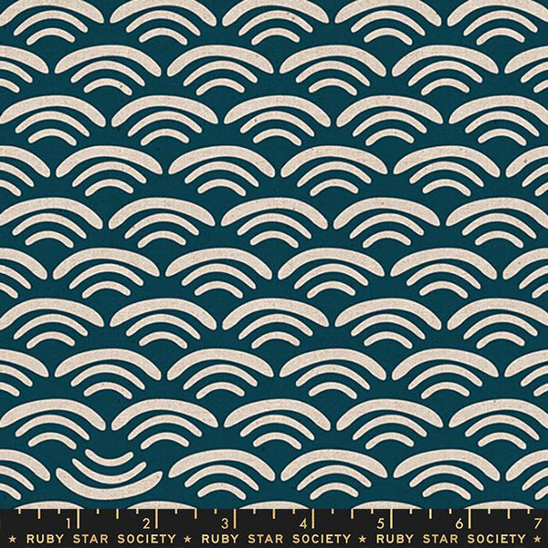 Koi Pond, Peacock,  Linen Blend, RS1043-20L