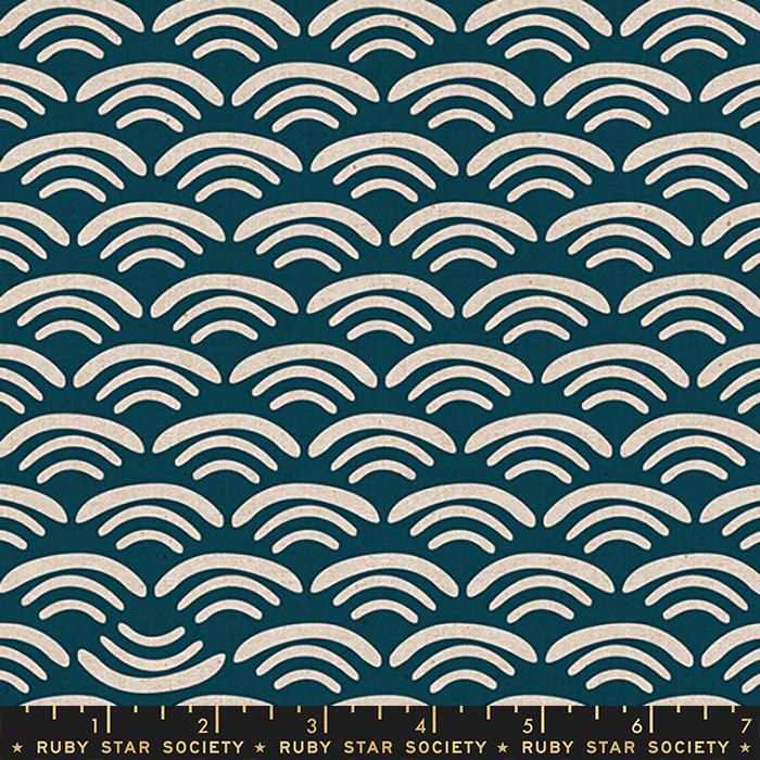 Koi Pond, Peacock,  Linen Blend, RS1043-20L
