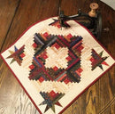 Little Logs Starburst, Mini Quilt
