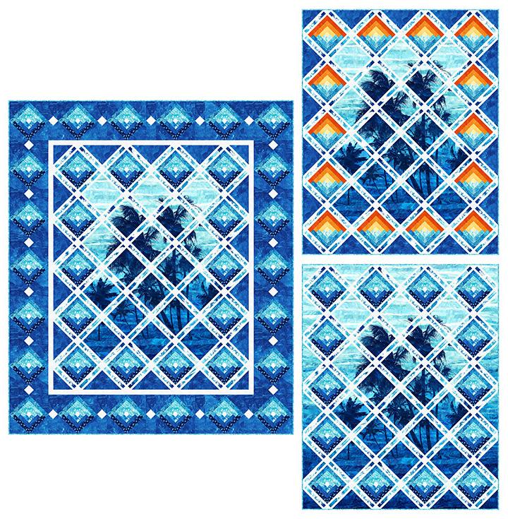 Logs & Lattice/Palm Beach Quilt Kit-Lap size