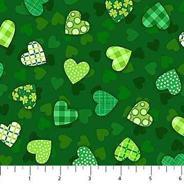 Lucky , Tossed Hearts on Deep Green