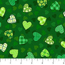 Lucky by Patrick Lose, Irish, Hearts on Green Background