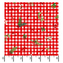 Maywood Fabrics, Winter Wreaths, Gingham Greens, Red