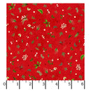 Maywood Fabrics, Winter Wreaths, Tiny Greenery, Red