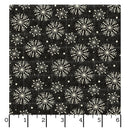 Maywood Fabrics, Holly Jolly Flannel, Snowflakes, Black
