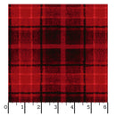 Maywood Fabrics, Holly Jolly Flannel, Plaid, Red