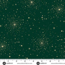 Makower UK, Good Tidings, Sparkling Stars, Dark Green