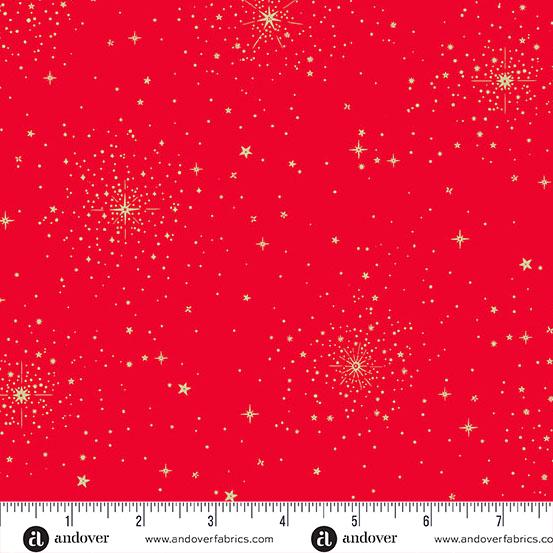 Makower UK, Good Tidings, Sparkling Stars, Red