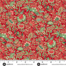 Makower UK, Good Tidings, Tossed Floral, Red