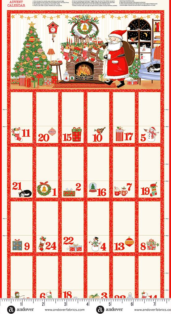 Makower UK, Jolly St Nick, Advent Calendar Panel