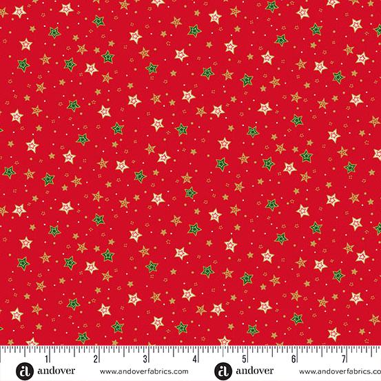 Makower UK, Jolly St Nick, Sparkle, Red