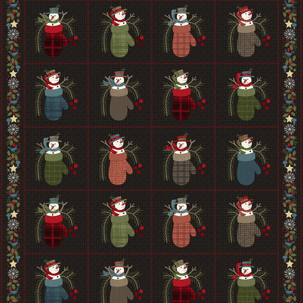 Maywood Fabrics, Holly Jolly Flannel, Mittens