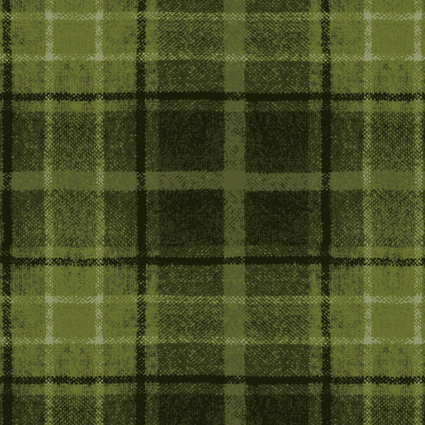 Maywood Fabrics, Holly Jolly Flannel, Plaid, Green