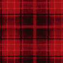 Maywood Fabrics, Holly Jolly Flannel, Plaid, Red