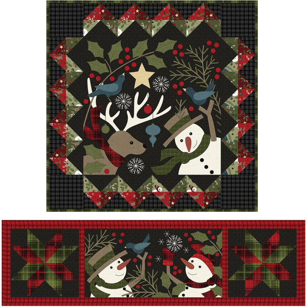 Maywood Fabrics, Holly Jolly Flannel, Quilt & TR Kit